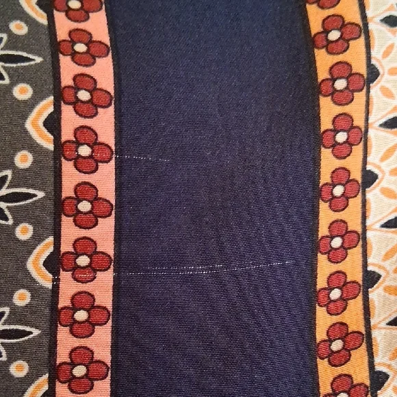 LOFT Navy and Orange Patterned Long Sleeve Dress. Good Condition Size Small - Picture 13 of 17